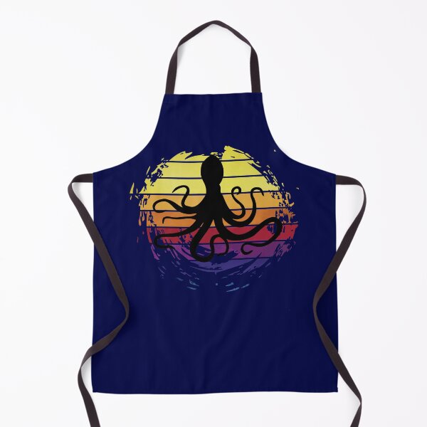 Item preview, Large squid predator animal on retrostyle retro background designed and sold by ChatterFox.