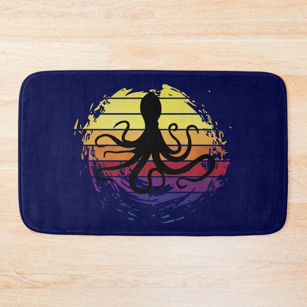 Item preview, Large squid predator animal on retrostyle retro background designed and sold by ChatterFox.