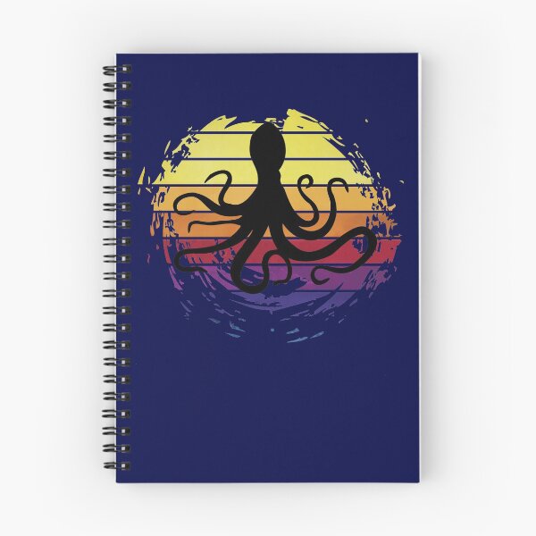 Item preview, Large squid predator animal on retrostyle retro background designed and sold by ChatterFox.