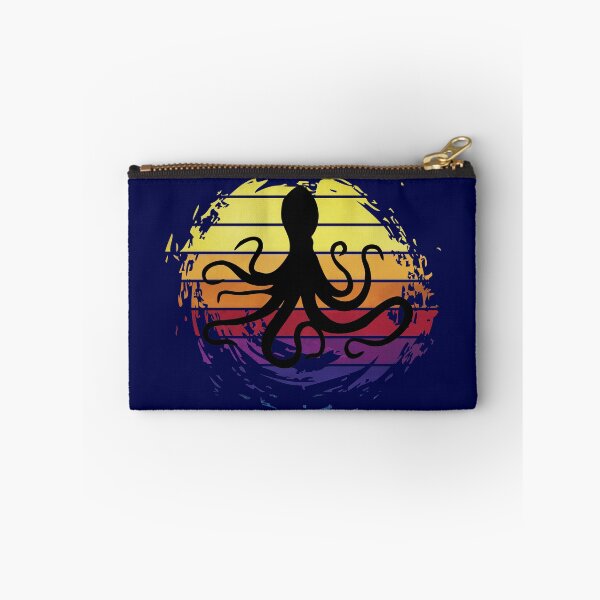 Item preview, Large squid predator animal on retrostyle retro background designed and sold by ChatterFox.