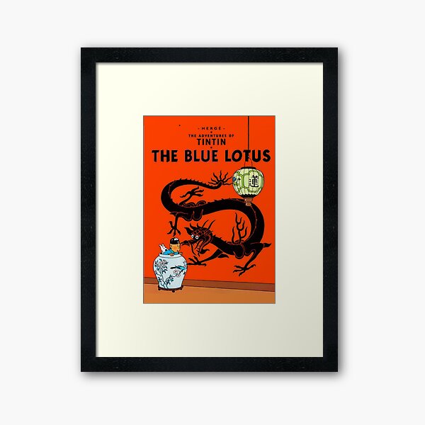 Tintin in the casino Blue Lotus Framed Art Print