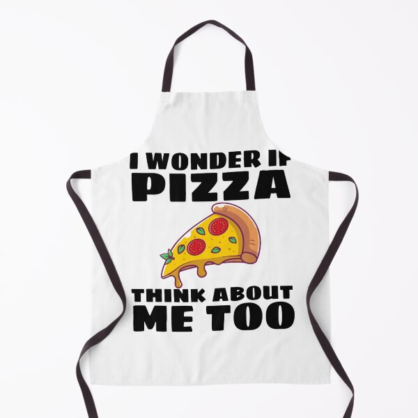 Item preview, I WONDER IF PIZZA THINK ABOUT ME TOO, food shirt, funny food shirt designed and sold by ASsi-Eve.