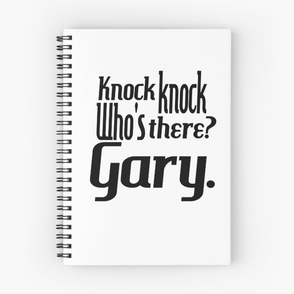Item preview, Knock knock-who's there-Gary-name-funny-for him-black-white designed and sold by DrStickerManiac.