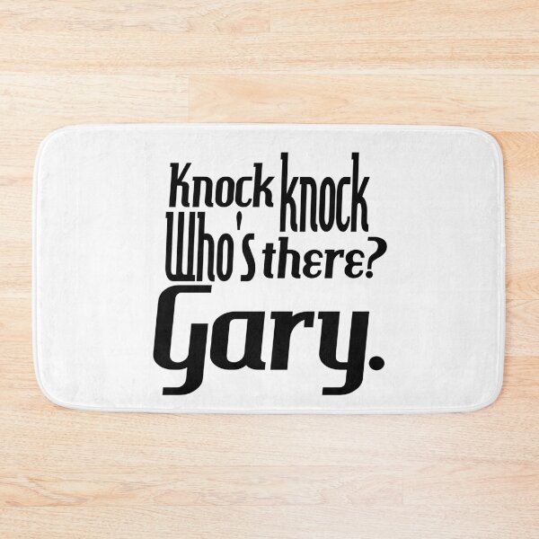 Item preview, Knock knock-who's there-Gary-name-funny-for him-black-white designed and sold by DrStickerManiac.