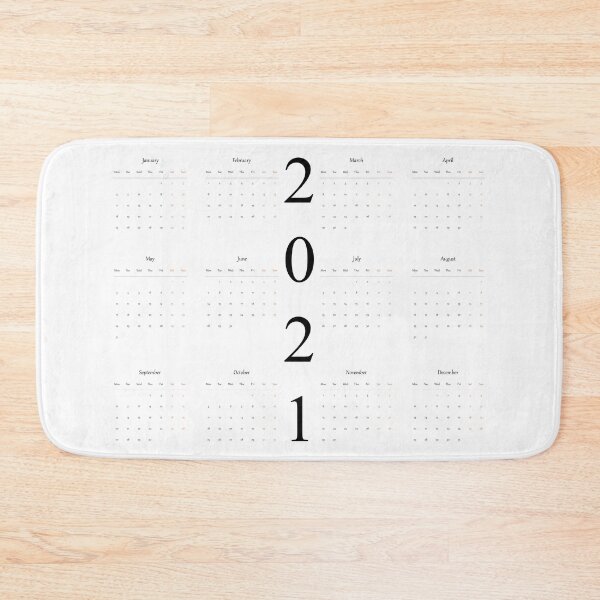 Item preview, 2021 Calendar- white background-starting Monday designed and sold by CSouissi.