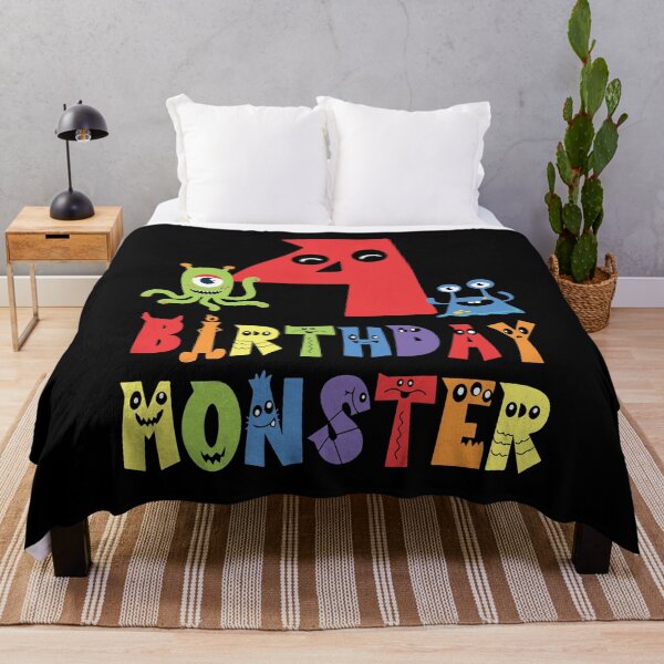 Artikelvorschau, 4. Geburtstag Monster Kid Alien Theme Kind B-Day Party Produkt entworfen und verkauft von Grabitees.