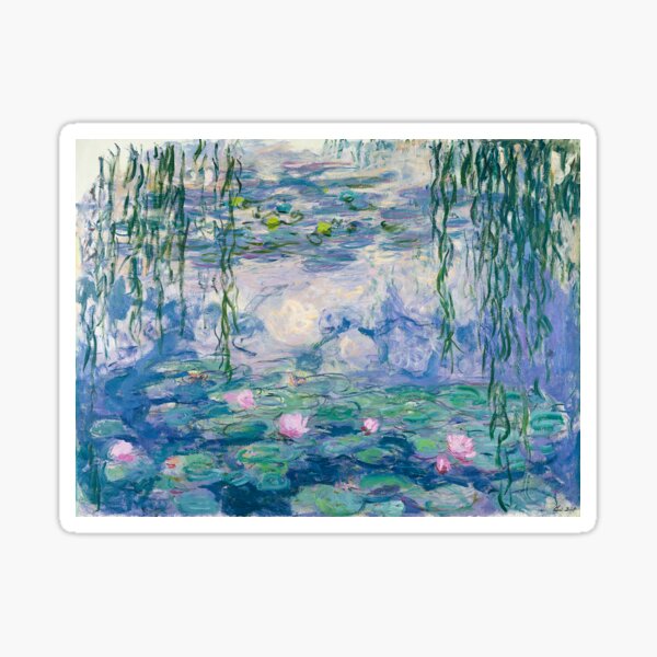 Stainless Steel Monet Lotus Water Lilies Paintings Glass Piercing