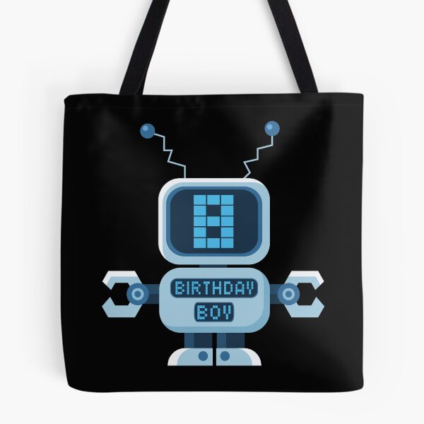 Item preview, 8th Birthday Boy Robot Lover 8 Years Old B-day Party graphic designed and sold by Grabitees.