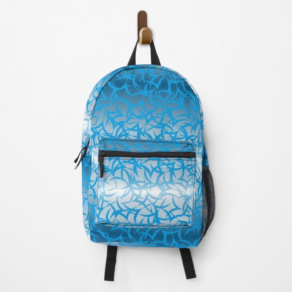 Item preview, Blue abstract seamless pattern with arcs and squiggles on a gradient background designed and sold by Liza-RKS.