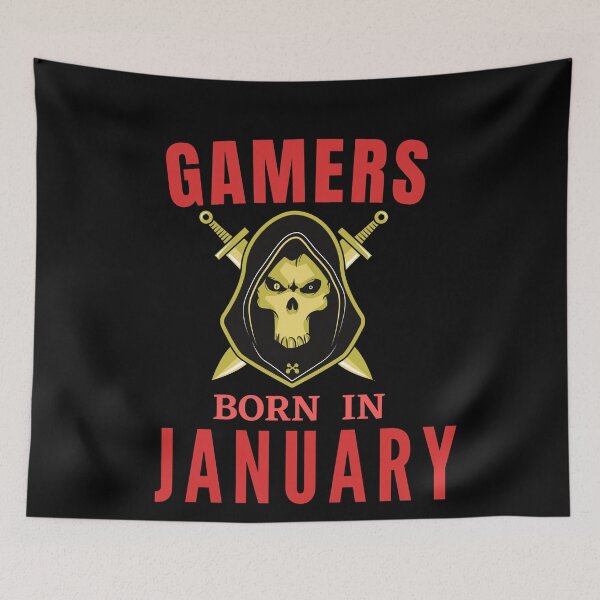 Item preview, Gamers Are Born In January | January Birthday Quotes designed and sold by The Full Cart.