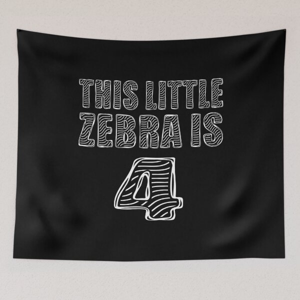Item preview, This Little Zebra Is 4 Years Old 4th Birthday Zoo Party design designed and sold by Grabitees.
