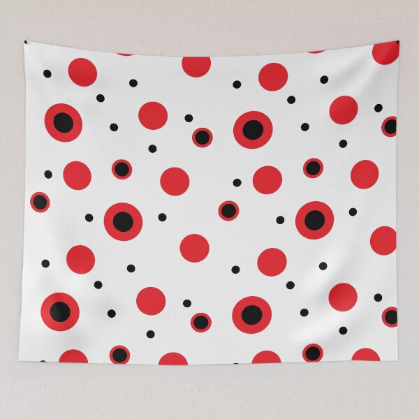 Item preview, Red and black circles modern minimalist pattern designed and sold by inga-ra.