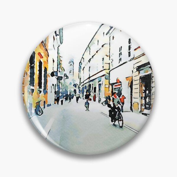Item preview, Street view with cyclist designed and sold by Giuseppe Cocco.