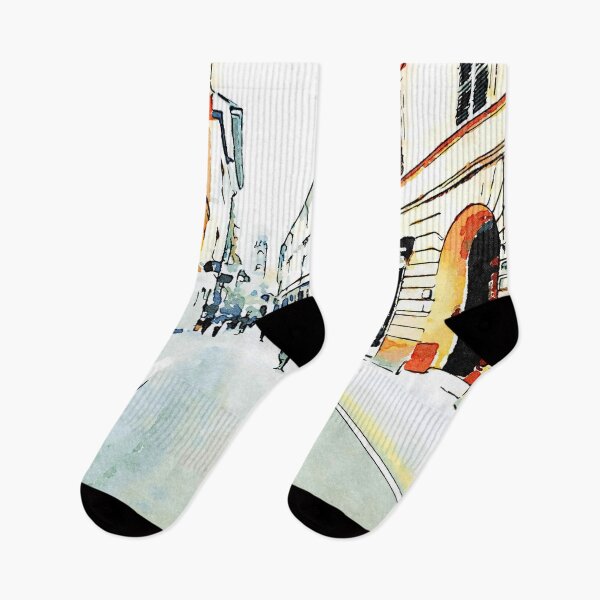 Item preview, Street view with cyclist designed and sold by Giuseppe Cocco.