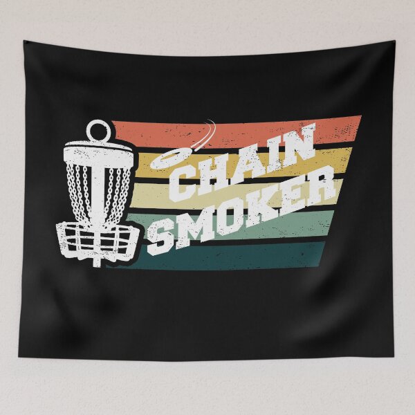 Item preview, DISC GOLF, CHAIN SMOKER, FRISBEE, DISC GOLF BASKET RETRO VINTAGE designed and sold by TheFirstOne.