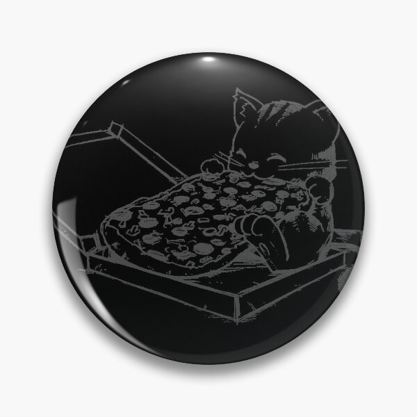 Item preview, A kitten happily eating pizza designed and sold by MisoraA.