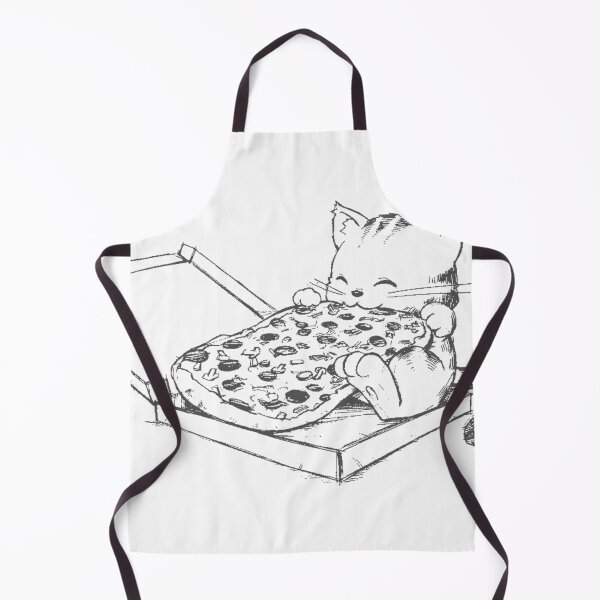 Item preview, A kitten happily eating pizza designed and sold by MisoraA.