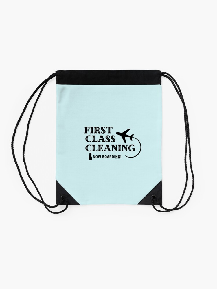 Thumbnail 2 of 3, Drawstring Bag, First Class Cleaning Housekeeping Cleaning Crew Fun designed and sold by SavvyCleaner.