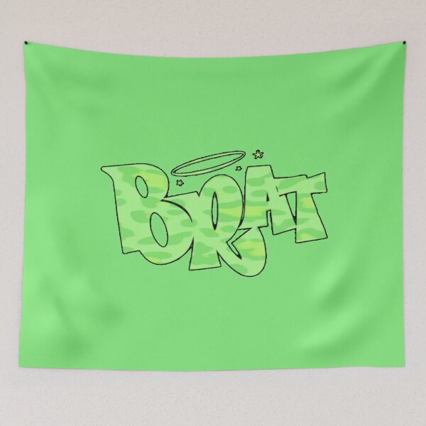 Item preview, cheetah print brat logo designed and sold by stickersbyro ☆.
