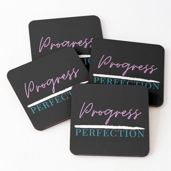 Item preview, progress over perfection text quote design designed and sold by aurorassadprose.