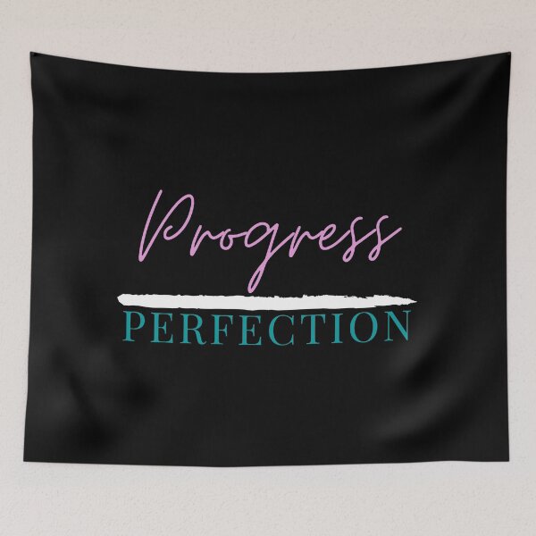 Item preview, progress over perfection text quote design designed and sold by aurorassadprose.