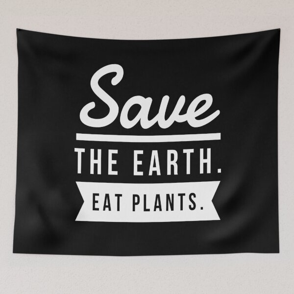 Item preview, Save the earth. Eat plants, vegan quote.  designed and sold by efenem.