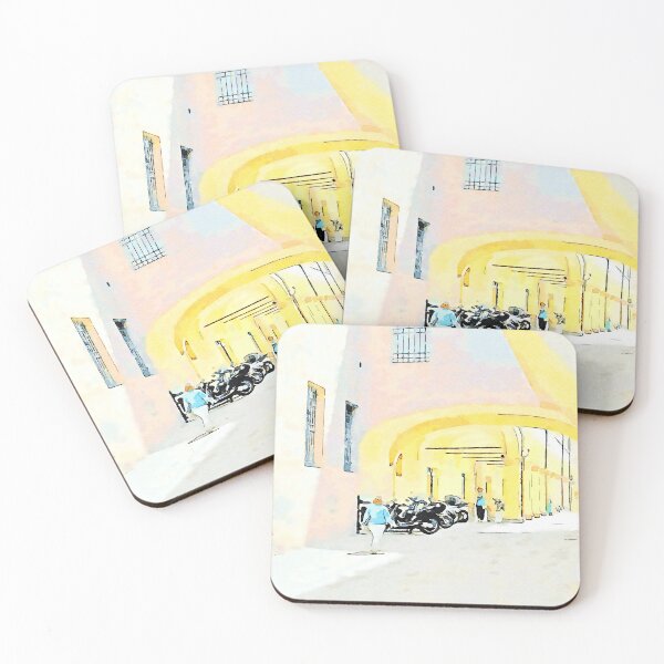 Item preview, Glimpse of alley with arcades and woman designed and sold by Giuseppe Cocco.