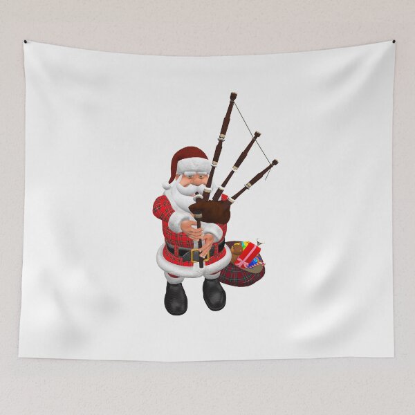 Artikelvorschau, Santa Plays Scottish Great Highland Dudelsack entworfen und verkauft von Mythos57.