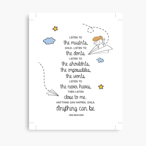 Roald Dahl good thoughts look lovely quote Gold foil print art childrens quote