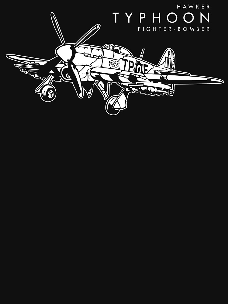 Thumbnail 7 of 7, Essential T-Shirt, Hawker Typhoon Fighter-bomber designed and sold by b24flak.