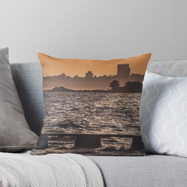 Item preview, Cityscape Coastal Scene Montevideo Uruguay designed and sold by DFLC Prints.