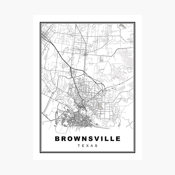 Item preview, Brownsville Map designed and sold by Tamas Das.