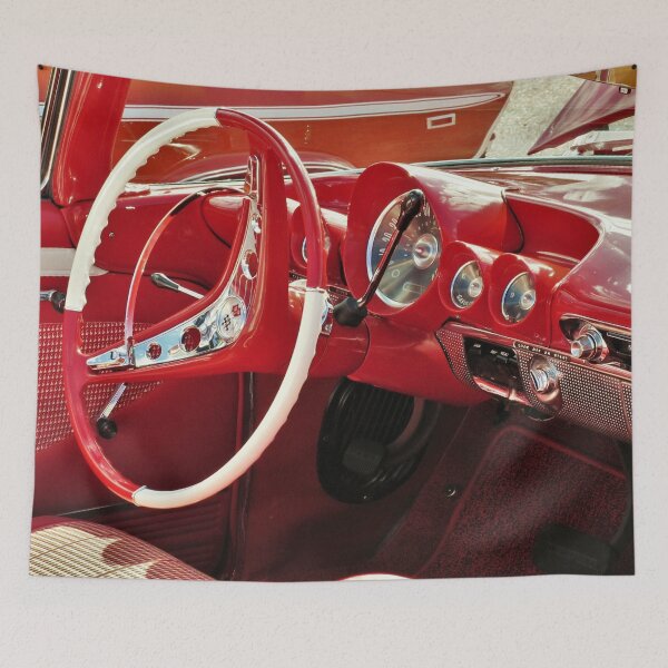 Item preview, Red vintage car, Impala interior designed and sold by DeVeauDesign.