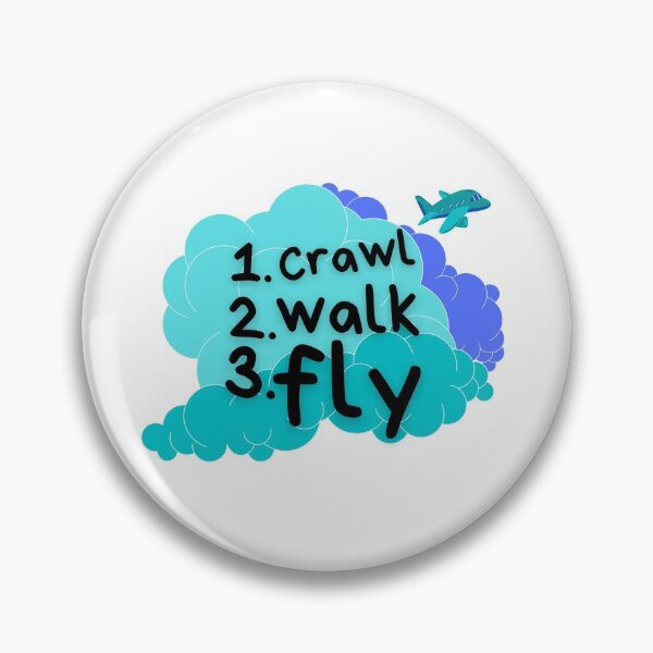 Item preview, Crawl Walk Fly Blue designed and sold by allthingsplanes.