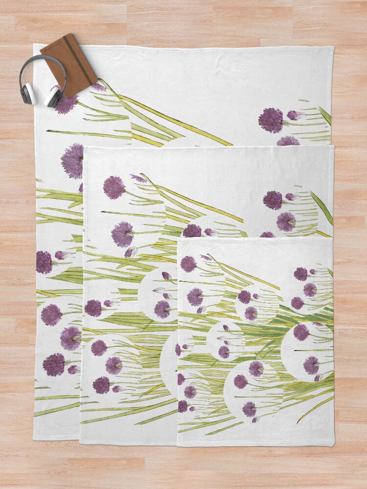 Alternate view of Botanical watercolour Throw Blanket