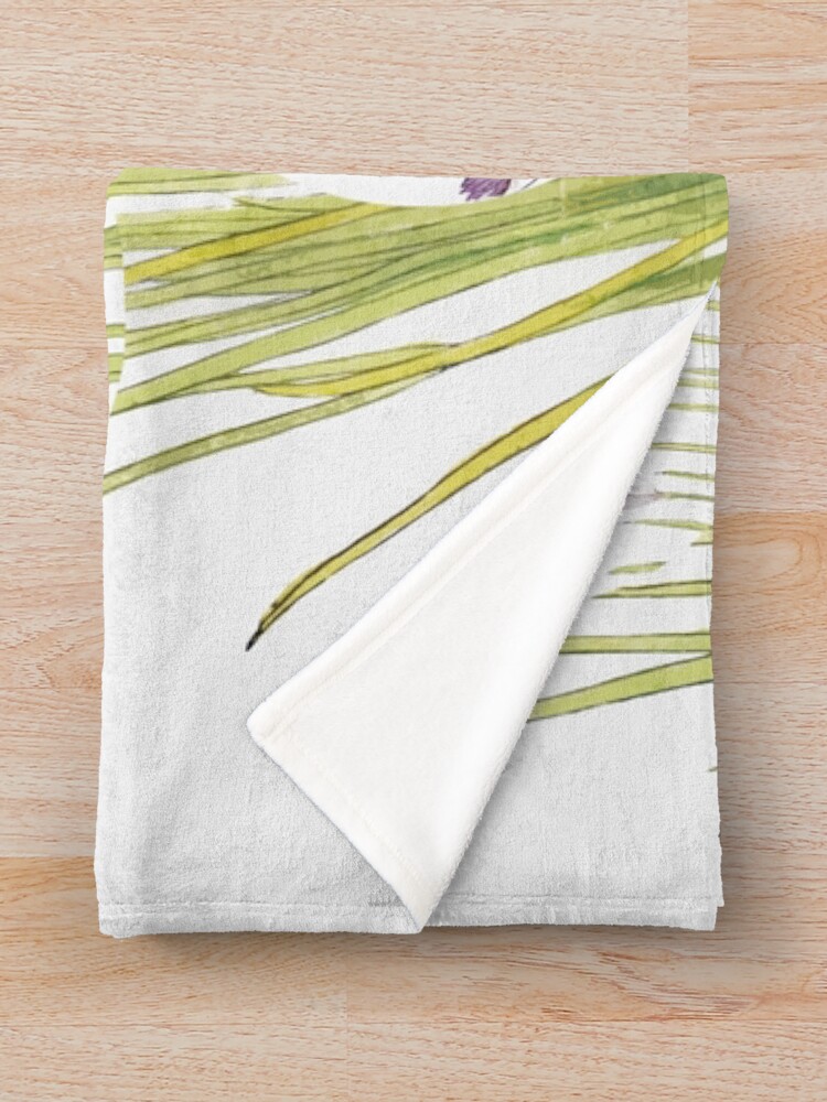 Alternate view of Botanical watercolour Throw Blanket