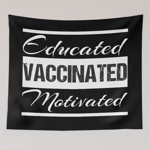 Item preview, Educated motivated vaccinated designed and sold by karim Najjar.