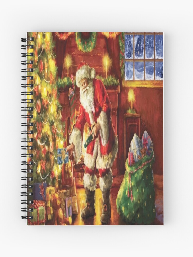 Santa Claus with Present Christmas Photo Album 3 Ring Binder