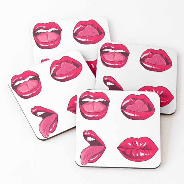 Item preview, Pink Glossy Lips sticker Pack designed and sold by Piosenka Art.