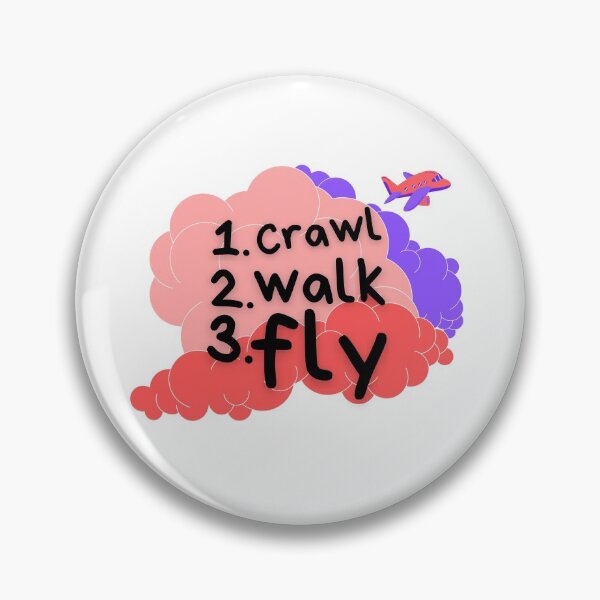 Aperçu de l'œuvre Crawl Walk Fly Rose créée et vendue par allthingsplanes.