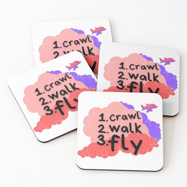 Item preview, Crawl Walk Fly Pink designed and sold by allthingsplanes.