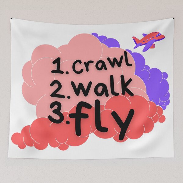 Item preview, Crawl Walk Fly Pink designed and sold by allthingsplanes.