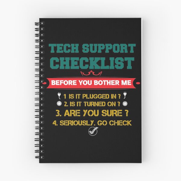 Item preview, Funny Tech Support Checklist Sysadmin Gift Help Desk Gift designed and sold by WhiteTears.