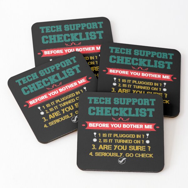 Item preview, Funny Tech Support Checklist Sysadmin Gift Help Desk Gift designed and sold by WhiteTears.