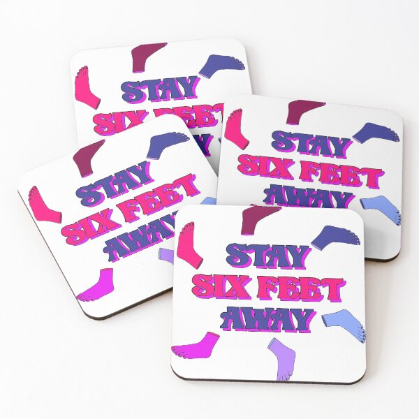 Item preview, Stay 6 Feet Away: Pink & Purple designed and sold by bexsimone.