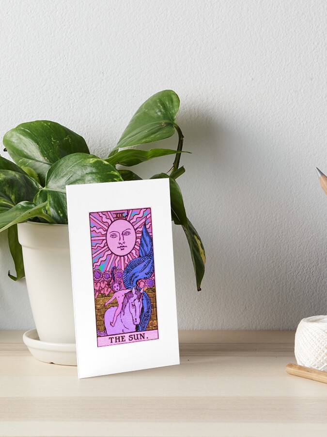 Psychedelic Tarot: Purple Sun | Art Board Print