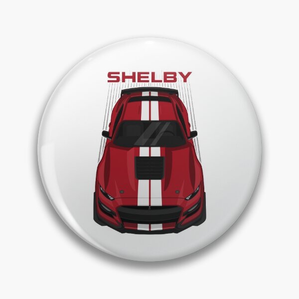 Item preview, Ford Mustang Shelby GT500 2020-2021 - Rapid Red - White Stripes designed and sold by V8social.