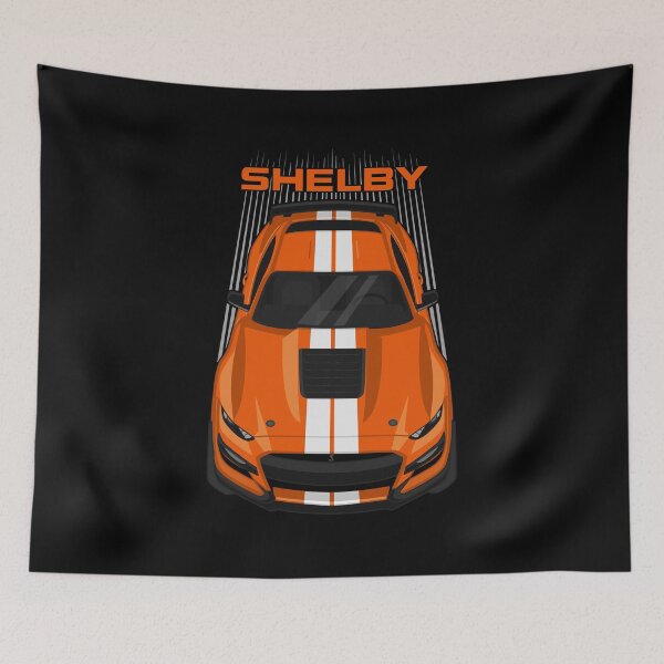 Item preview, Ford Mustang Shelby GT500 2020-2021 - Twister Orange - White Stripes designed and sold by V8social.