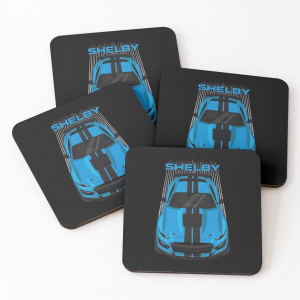 Item preview, Ford Mustang Shelby GT500 2020-2021 - Velocity Blue - Black Stripes designed and sold by V8social.