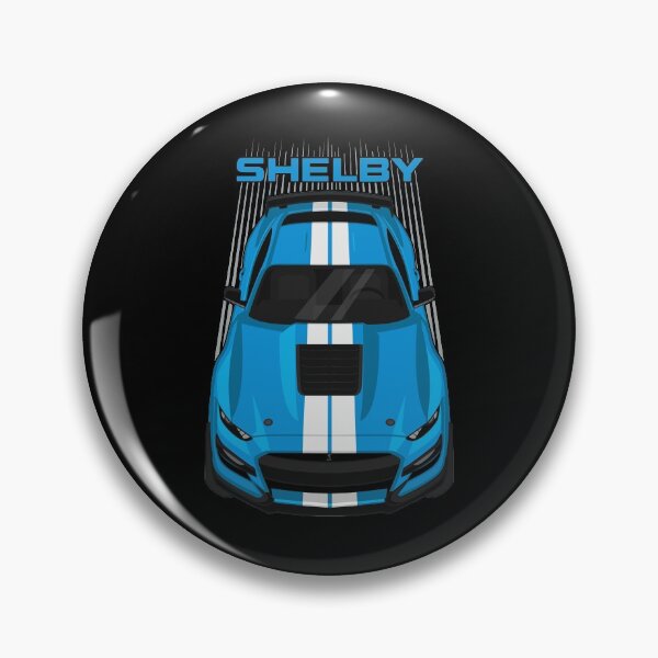 Item preview, Ford Mustang Shelby GT500 2020-2021 - Velocity Blue - White Stripes designed and sold by V8social.
